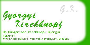 gyorgyi kirchknopf business card