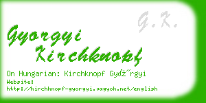 gyorgyi kirchknopf business card